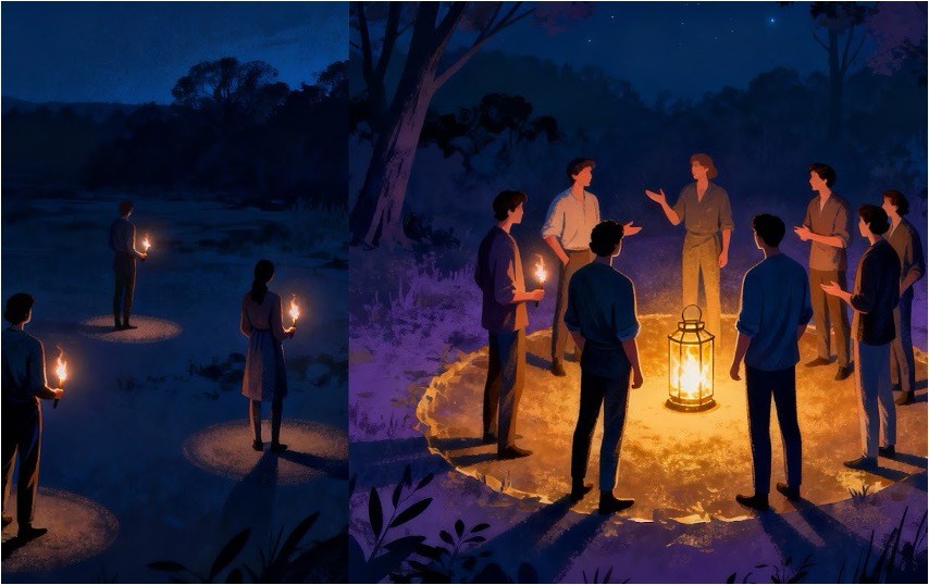 Why Collaboration Fails in Survival Mode — and How the Sage Mindset Opens the Door